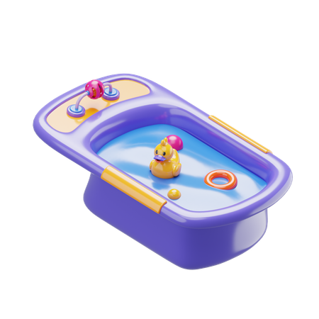 Baby bath tup  3D Icon