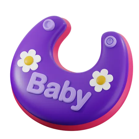 아기 턱받이  3D Icon