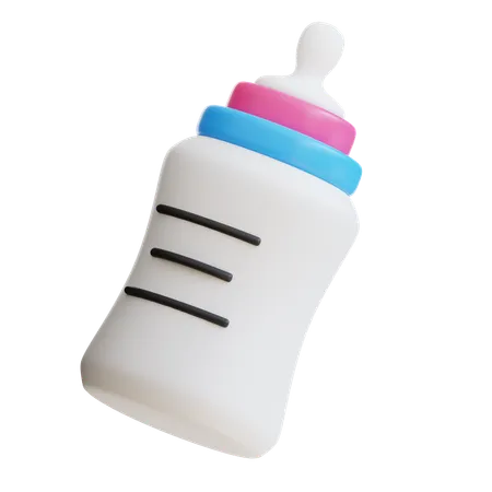3 D Baby Bottle Icon 3D Icon