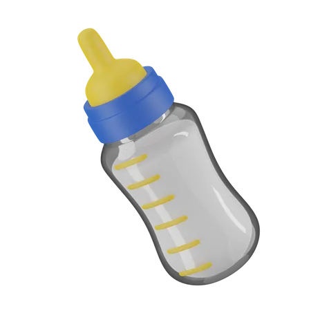 Glass Baby Bottle 3D Icon