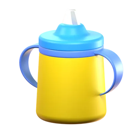 Baby Bottle Yellow  3D Icon