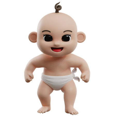 Baby Boy  3D Illustration