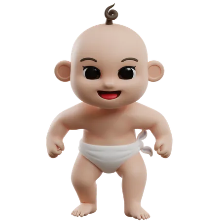 Baby Boy  3D Illustration