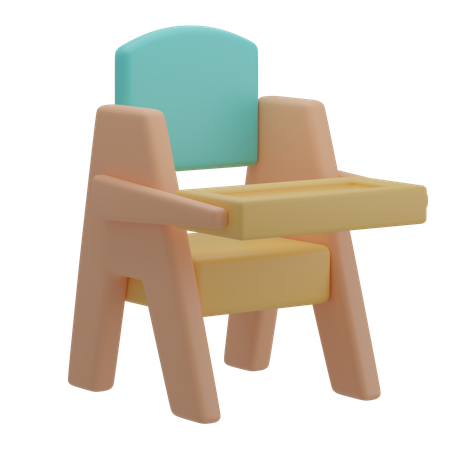 Baby Chair 3D Illustration