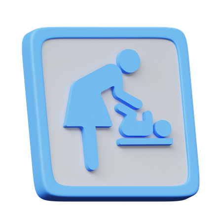 아기 기저귀 교환대  3D Icon