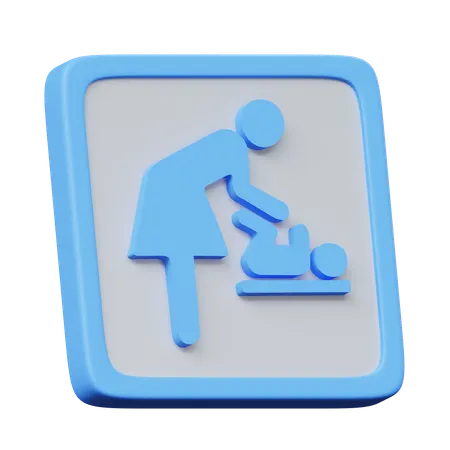 아기 기저귀 교환대  3D Icon