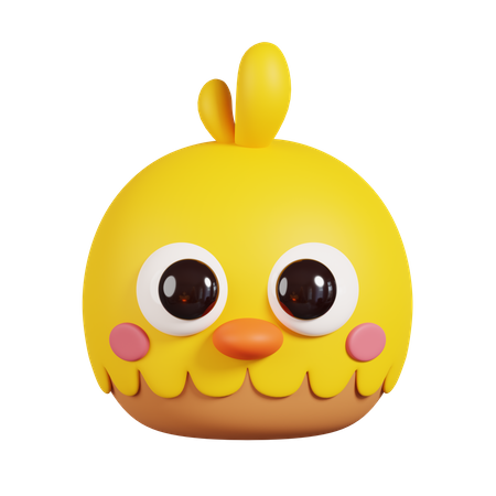 Baby Chick Face  3D Emoji