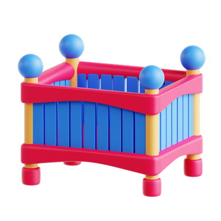 Baby Crib  3D Icon