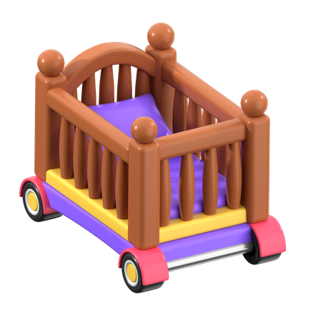 Baby Crib  3D Icon