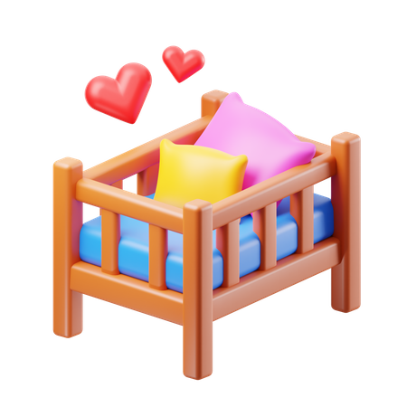 Baby Crib  3D Icon