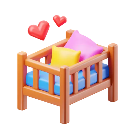 Baby Crib  3D Icon