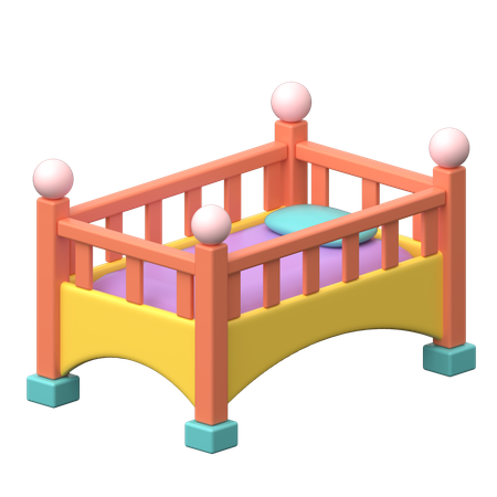 Baby Crib  3D Icon