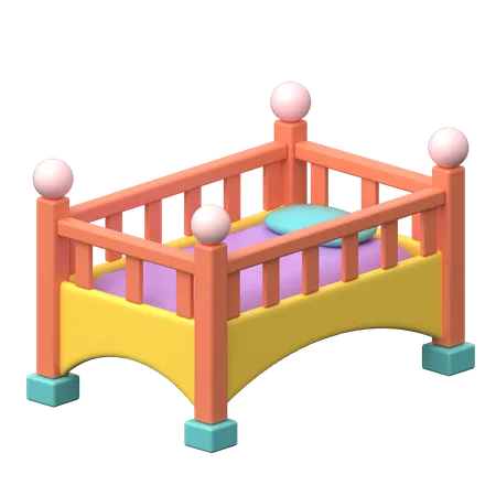 Baby Crib  3D Icon