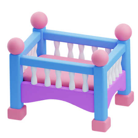 Baby Crib  3D Icon