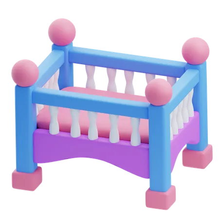 Baby Crib  3D Icon