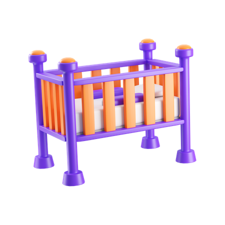 Baby Crib  3D Icon