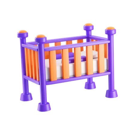 Baby Crib  3D Icon