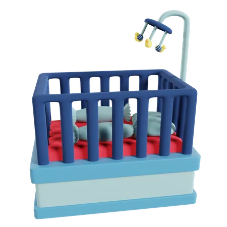 Baby Crib  3D Icon