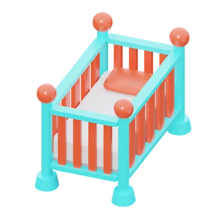 Baby Crib  3D Icon