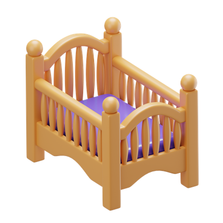 Baby Crib  3D Icon