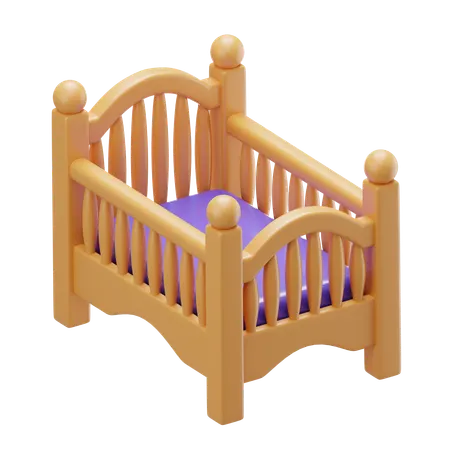 Baby Crib  3D Icon