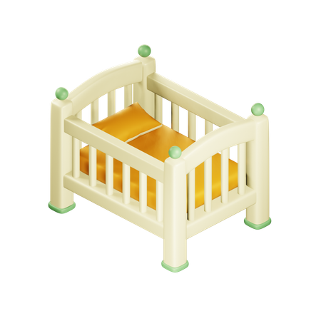 Baby Crib  3D Icon