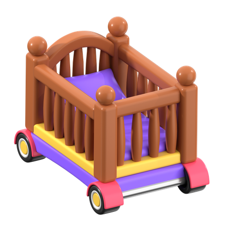 Baby Crib  3D Icon