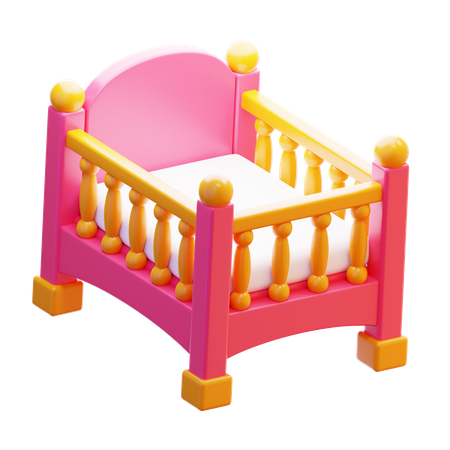 BABY CRIB  3D Icon