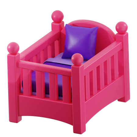 Baby Crib  3D Icon