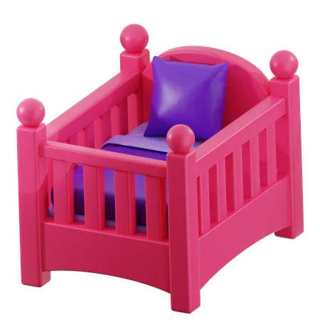 Baby Crib  3D Icon