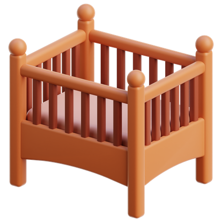 Baby Crib  3D Icon