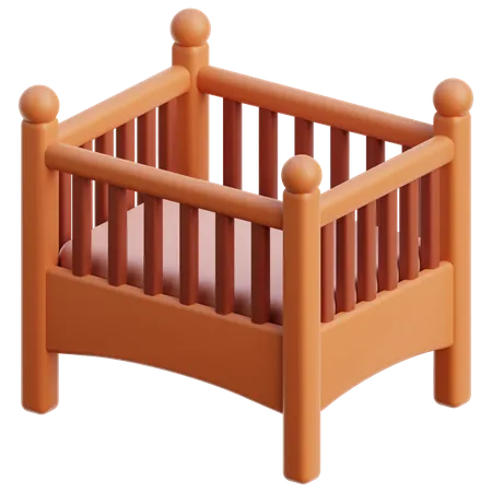 Baby Crib  3D Icon