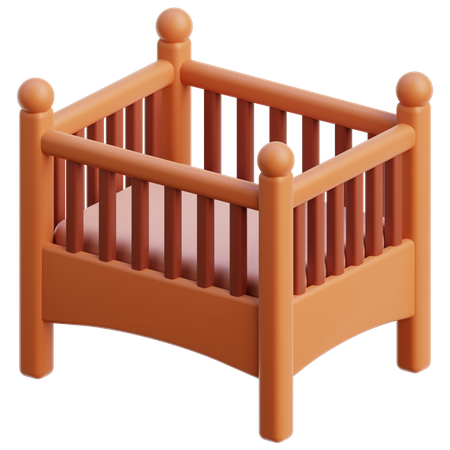 Baby Crib  3D Icon