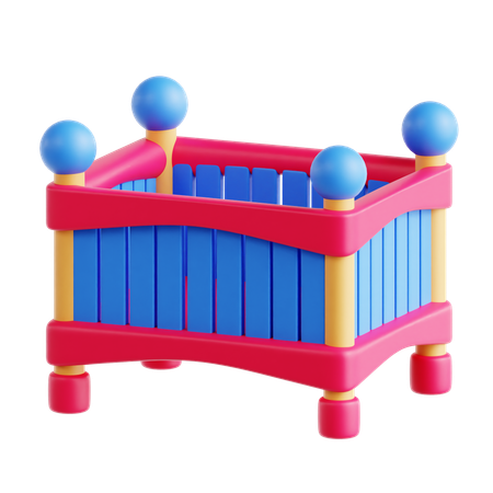 Baby Crib  3D Icon