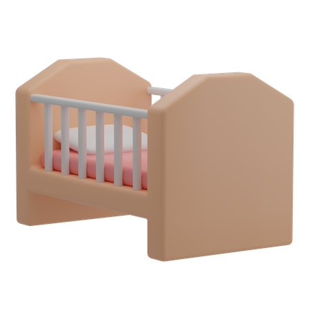 Baby Crib  3D Illustration