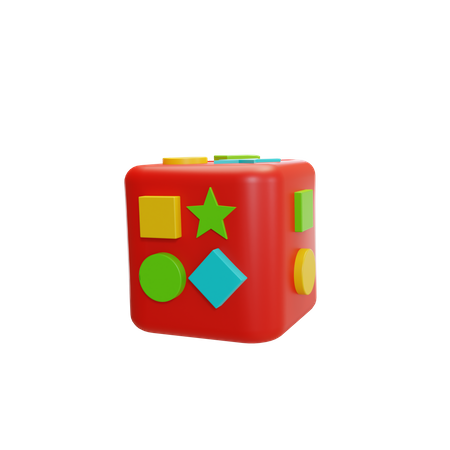 Baby Cube Toy  3D Illustration