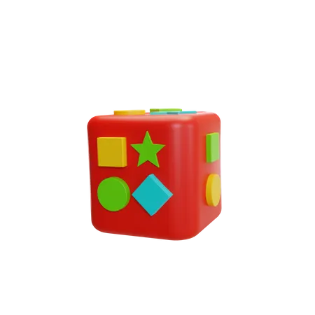 Baby Cube Toy  3D Illustration