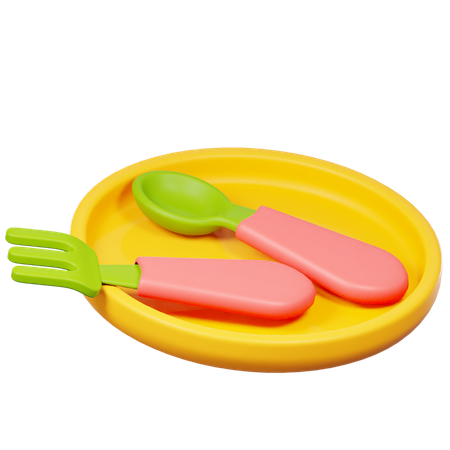 Baby Cutlery  3D Icon