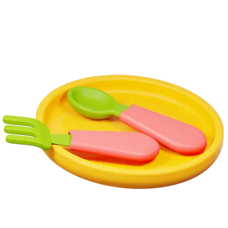 Baby Cutlery  3D Icon