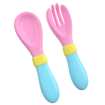 Baby Cutlery  3D Icon