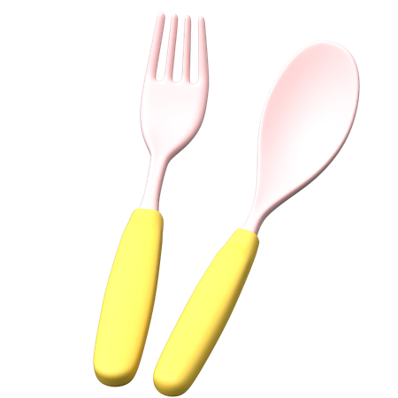 Baby Cutlery  3D Icon