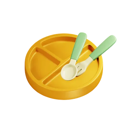 Baby Cutlery  3D Icon
