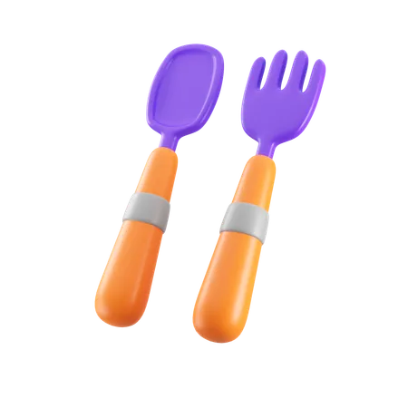 Baby Cutlery  3D Icon