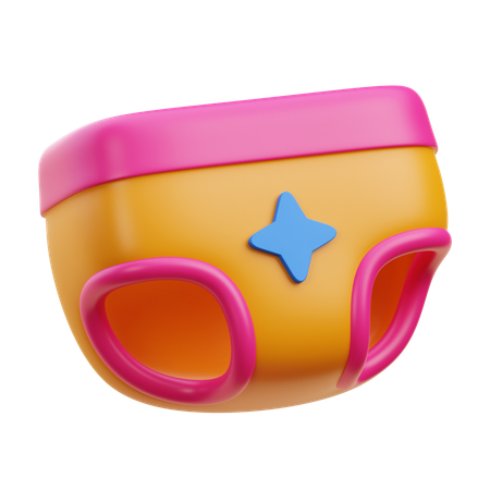 Baby Diaper  3D Icon