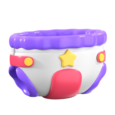 아기 기저귀  3D Icon