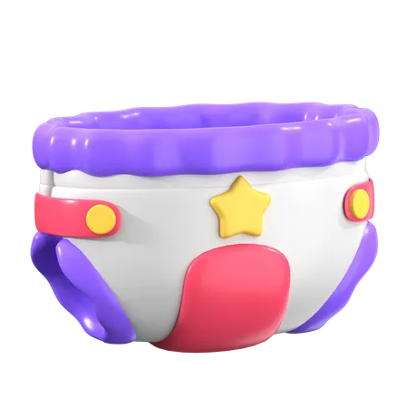 아기 기저귀  3D Icon