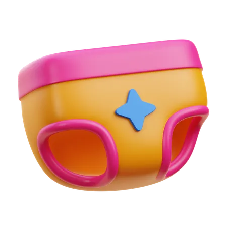 Baby Diaper  3D Icon