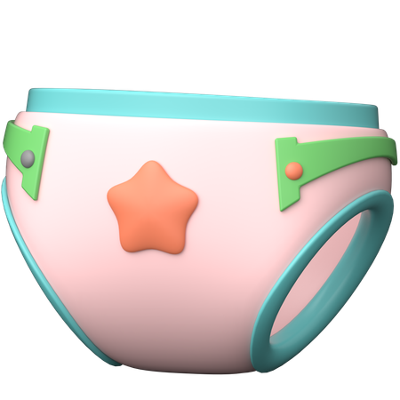 Baby Diaper  3D Icon