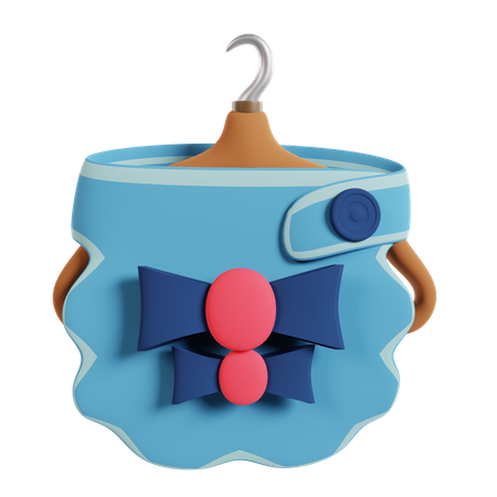 Baby Diaper Pants  3D Icon