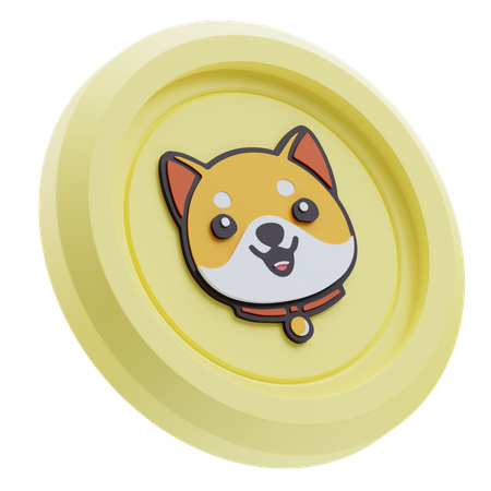 Criptomoeda baby doge  3D Icon